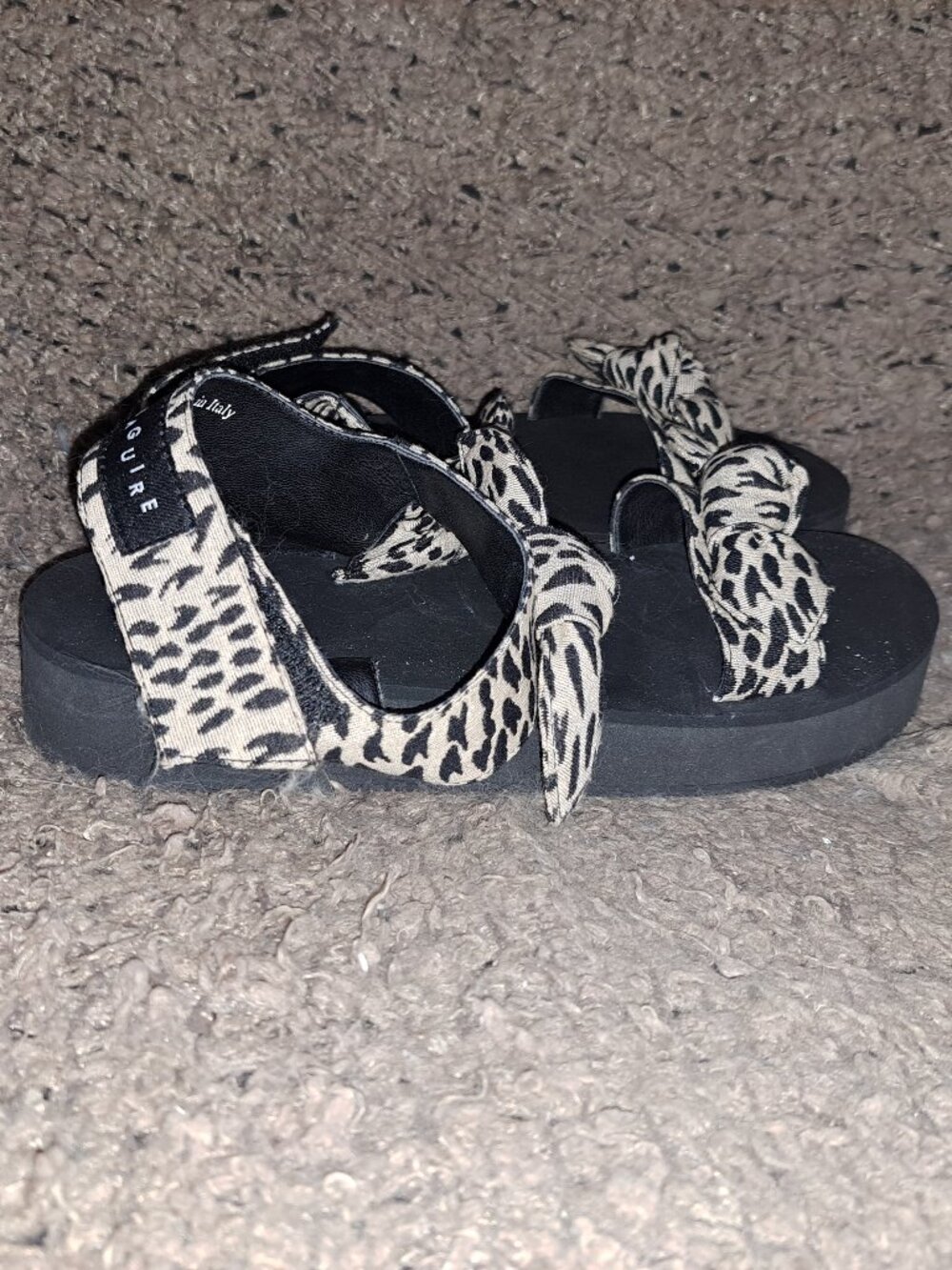 MAGUIRE-Marsala-Leopard Print Sandals-Ankle Wrap/Bows-Sz 39-NWOB - Picture 5 of 8